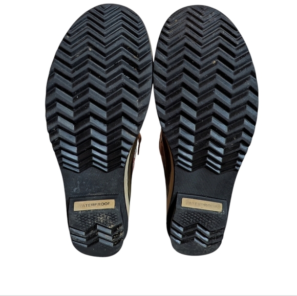 Sorel Green Red Plaid Tivoli Waterproof Sherpa Lined Boots Size 9 - Picture 7 of 9